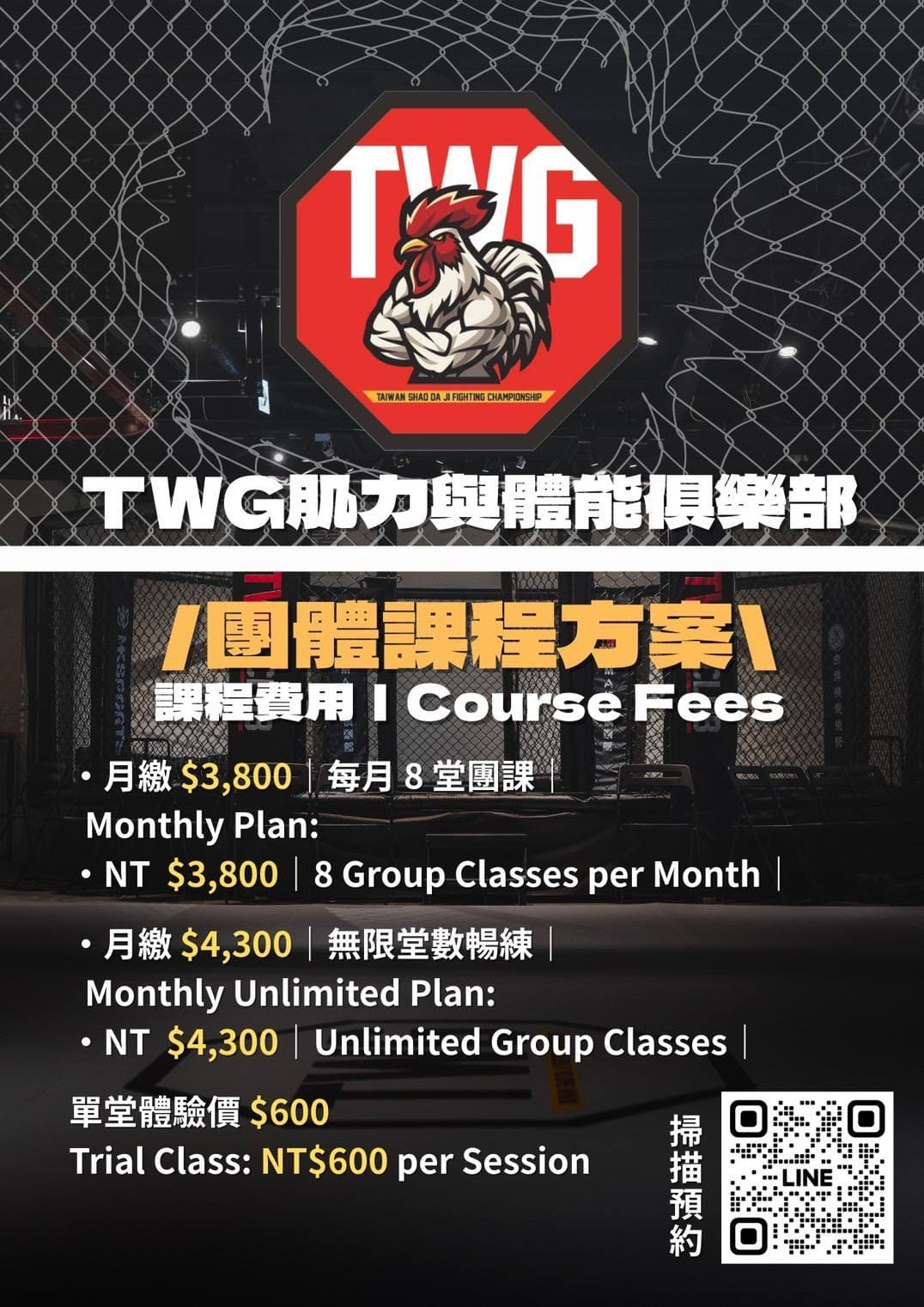 TWG MMA肌力與體能俱樂部-教練團體課程方案